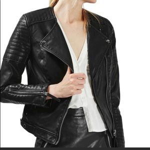 Topshop Vegan Leather moto jacket